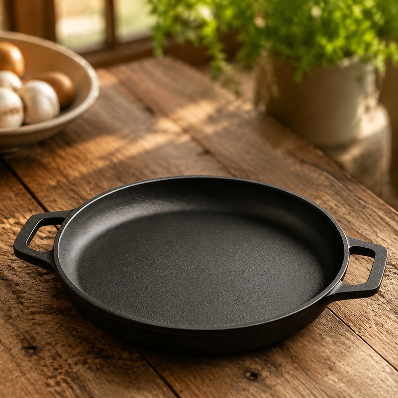 Heavy-Duty Cast Iron Fry Pan w - огляд і ціна Mini Pancake Griddle