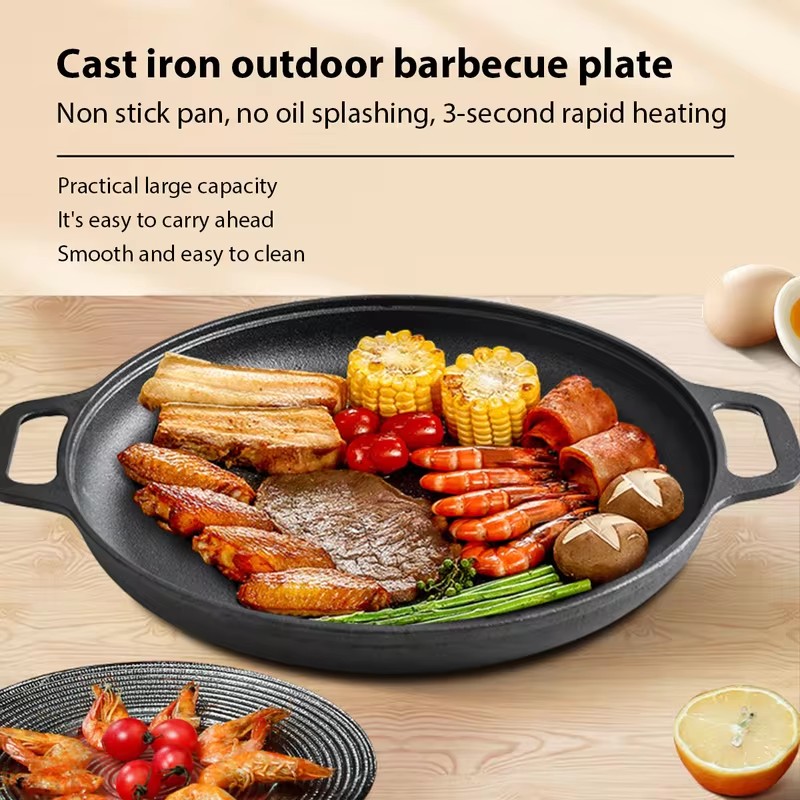Heavy-Duty Cast Iron Fry Pan w - огляд і ціна Mini Pancake Griddle