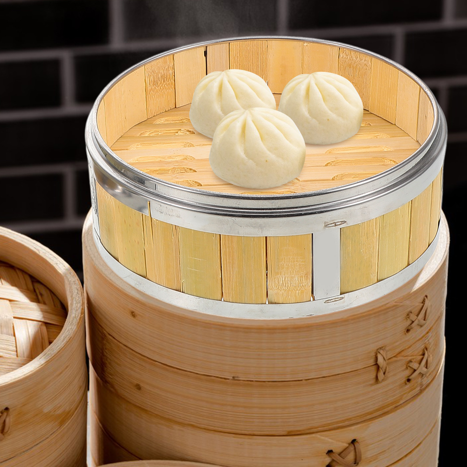18Cm Wooden Bamboo Steamer Bas - огляд і ціна Bao Steamer Bamboo